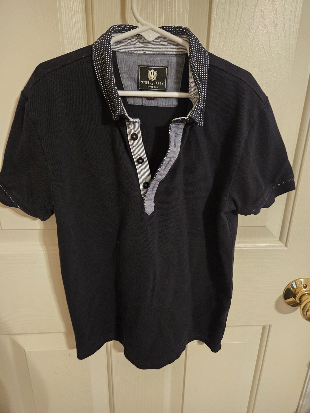 Steel & Jelly Boys' Navy Polo with Contrast Trim